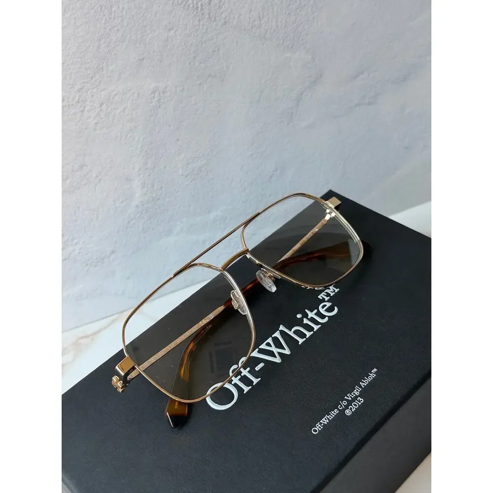 NEW Off White Style 7J Gold Aviator Pilot Frames